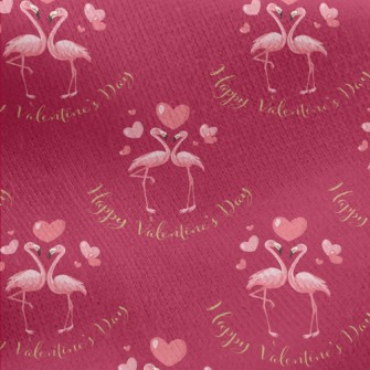 Flamingo Couple Jersey Backed Fleece