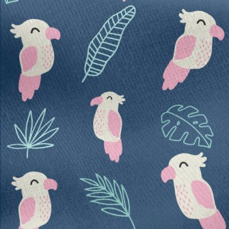 Cute Parrot Jersey Backed Fleece
