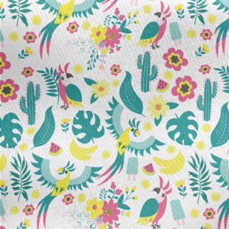 Cactus Parrot Jersey Backed Fleece
