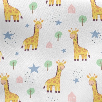 Smiling Giraffe Jersey Backed Fleece