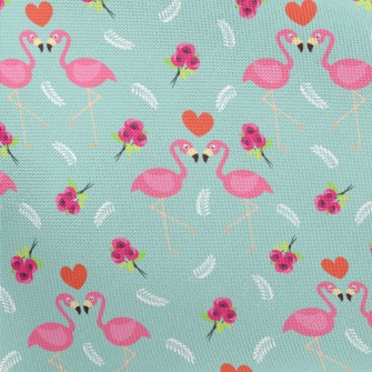 Flamingo And Rose Pongee