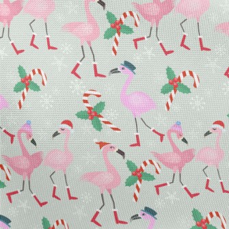 Christmas Flamingo Pongee