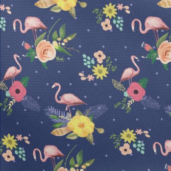 Flamingos And Flowers Pongee