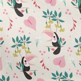 Cute Bird Pongee