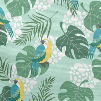 Birds And Leaves Pongee