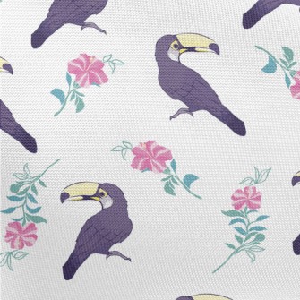 Toucan And Flowers Pongee