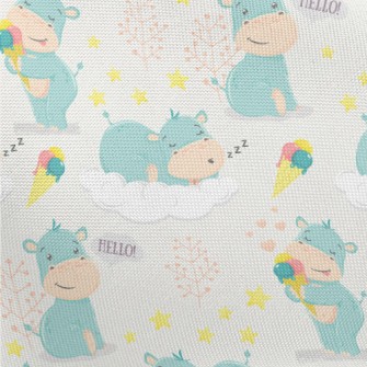 Baby Hippopotamus Pongee