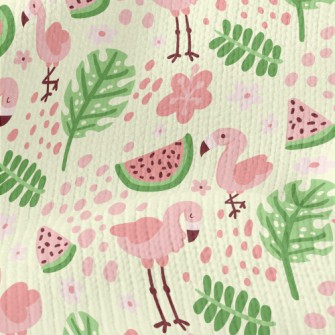 Watermelon And Flamingo Stretch Jersey