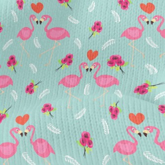 Flamingo And Rose Stretch Jersey
