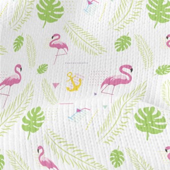 Green Leaf Flamingo Stretch Jersey