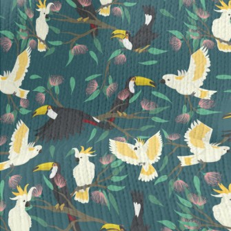 Toucans And Parrots Stretch Jersey