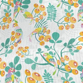 Parrot And Orange Blossom Stretch Jersey