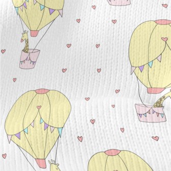 Hot Air Balloon Giraffe Stretch Jersey
