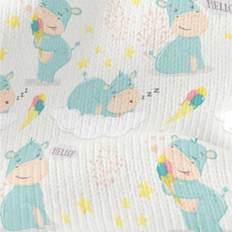 Baby Hippopotamus Stretch Jersey