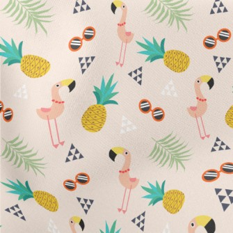 Pineapple Sunglasses Flamingo Lightweight Cotton Poplin