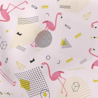 Modern Flamingo Lightweight Cotton Poplin