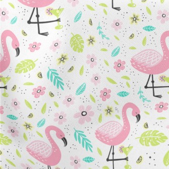 Drinking Flamingo Lightweight Cotton Poplin