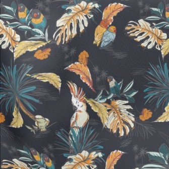 Tropical Plants And Parrots Lightweight Cotton Poplin