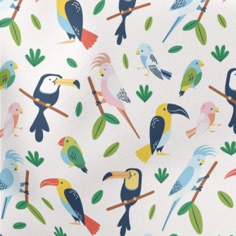 Tropical Bird Lightweight Cotton Poplin