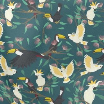 Toucans And Parrots Lightweight Cotton Poplin