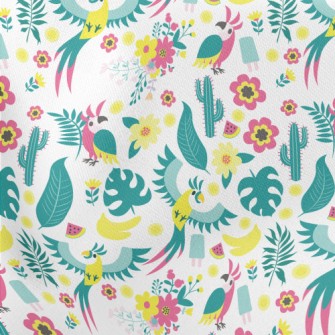 Cactus Parrot Lightweight Cotton Poplin