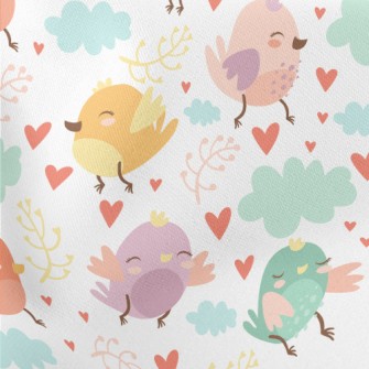 Lively Little Bird Lightweight Cotton Poplin