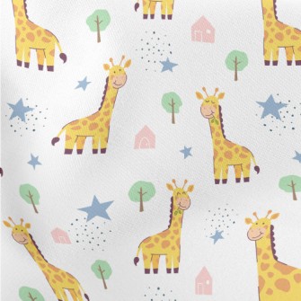 Smiling Giraffe Lightweight Cotton Poplin
