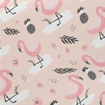 Pineapple Flamingo Midweight Cotton Poplin