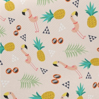 Pineapple Sunglasses Flamingo Midweight Cotton Poplin