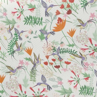 Hummingbird In The Garden Midweight Cotton Poplin