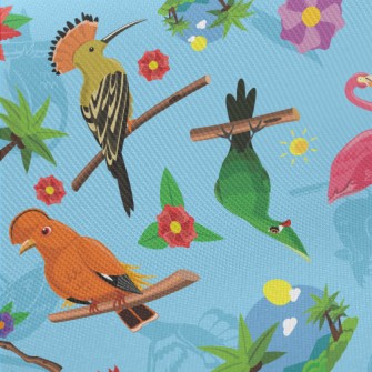 Various Parrots Midweight Cotton Poplin