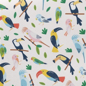 Tropical Bird Midweight Cotton Poplin