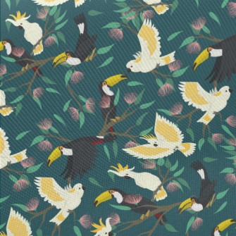 Toucans And Parrots Midweight Cotton Poplin