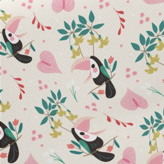 Cute Bird Midweight Cotton Poplin