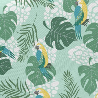 Birds And Leaves Midweight Cotton Poplin