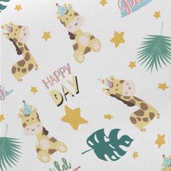 Birthday Hat Giraffe Midweight Cotton Poplin