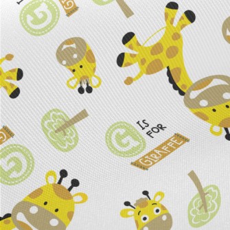 Tree Giraffe Midweight Cotton Poplin