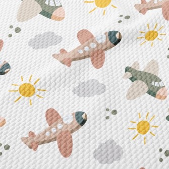 Fair Weather Airplane Birdseye Piqué