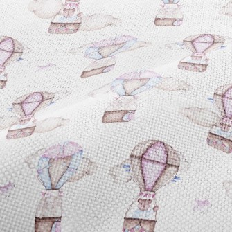 Cute Animals Riding In Hot Air Performance Linen