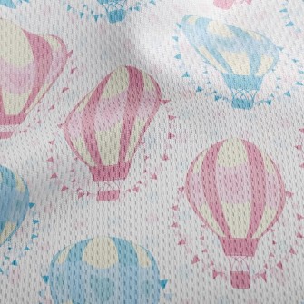Love Dot Hot Air Balloon Athletic Mesh Flat Back