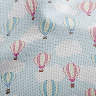 Straight Hot Air Balloon Athletic Mesh Flat Back