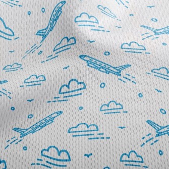 Take To The Sky Plane Athletic Mesh Flat Back