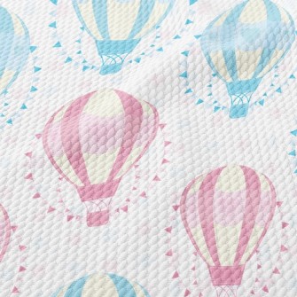 Love Dot Hot Air Balloon Birdseye Piqué