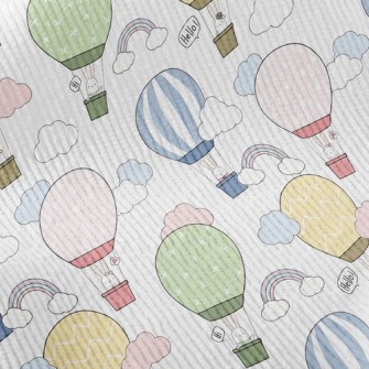 Rabbit Family Taking A Hot Air Standard Corduroy