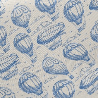 Hot Air Balloon And Flying Boa Twill