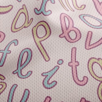 Uppercase And Lowercase Englis Athletic Mesh Flat Back