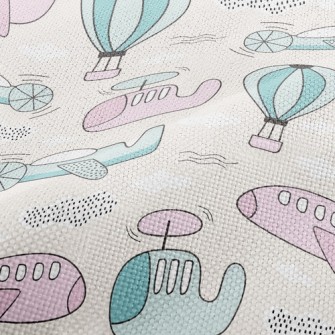 Airplanes And Hot Air Balloons Performance Linen