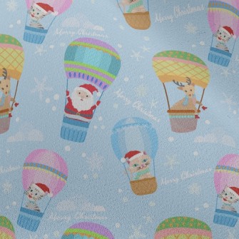 Santa Elk Hot Air Balloon Chiffon