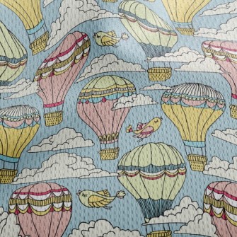 Gorgeous Hot Air Balloon And B Athletic Mesh Flat Back