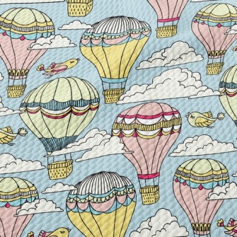 Gorgeous Hot Air Balloon And B Birdseye Piqué